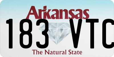 AR license plate 183VTC