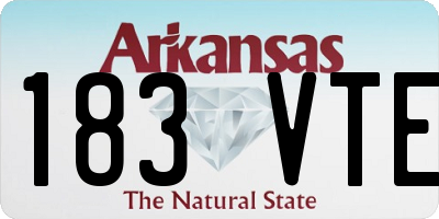AR license plate 183VTE