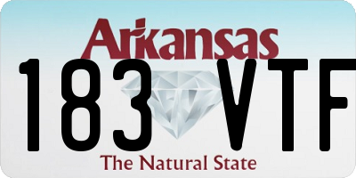 AR license plate 183VTF