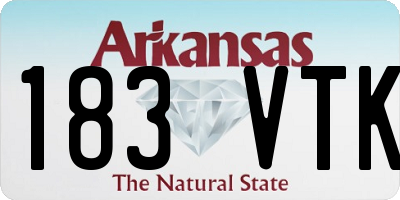 AR license plate 183VTK