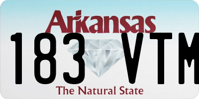 AR license plate 183VTM
