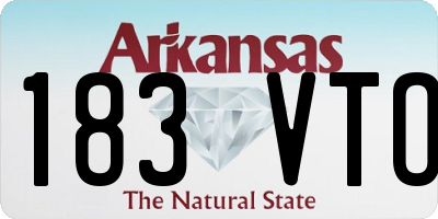 AR license plate 183VTO