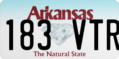 AR license plate 183VTR