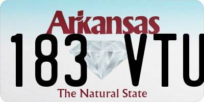 AR license plate 183VTU