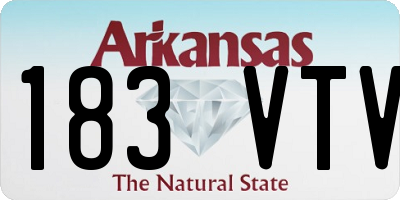 AR license plate 183VTV