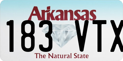 AR license plate 183VTX