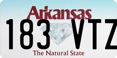 AR license plate 183VTZ