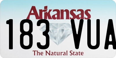AR license plate 183VUA