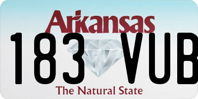 AR license plate 183VUB