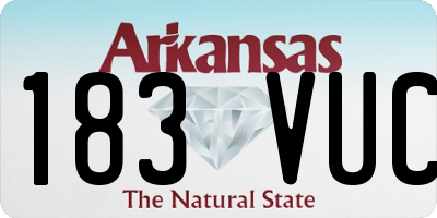 AR license plate 183VUC