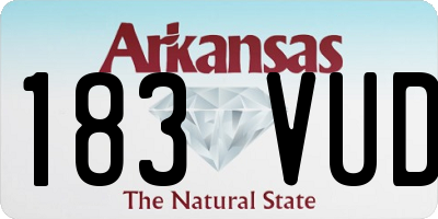 AR license plate 183VUD