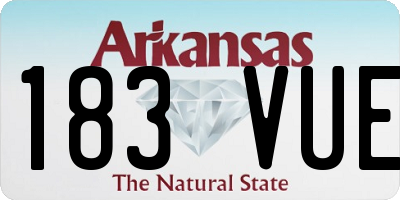 AR license plate 183VUE