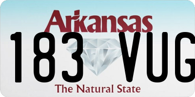AR license plate 183VUG