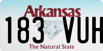 AR license plate 183VUH