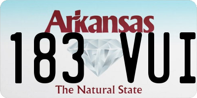 AR license plate 183VUI