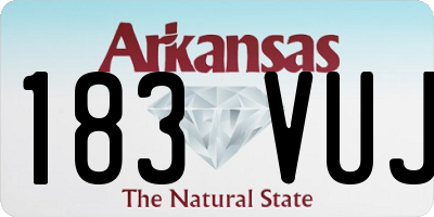 AR license plate 183VUJ