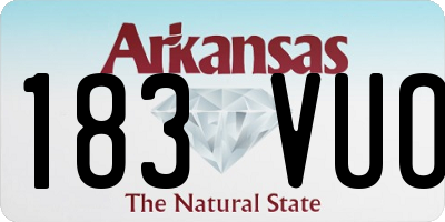 AR license plate 183VUO