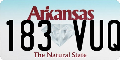 AR license plate 183VUQ
