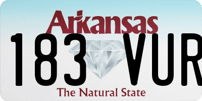 AR license plate 183VUR