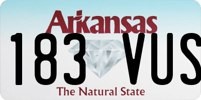 AR license plate 183VUS