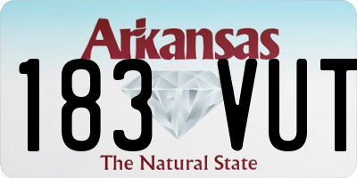 AR license plate 183VUT