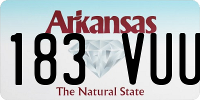 AR license plate 183VUU