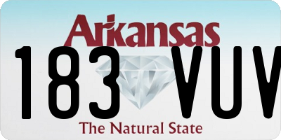 AR license plate 183VUV