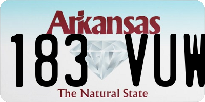 AR license plate 183VUW
