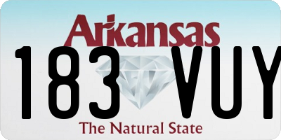 AR license plate 183VUY