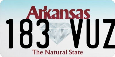 AR license plate 183VUZ