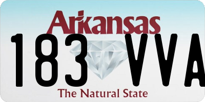 AR license plate 183VVA