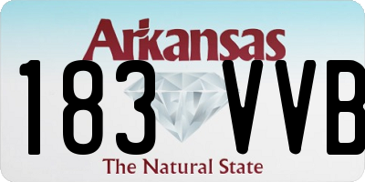 AR license plate 183VVB