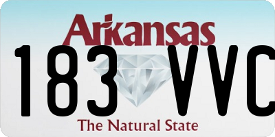 AR license plate 183VVC