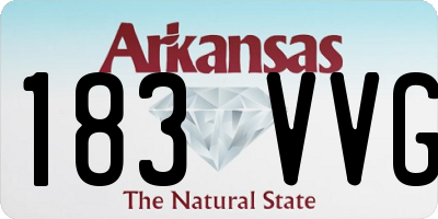 AR license plate 183VVG
