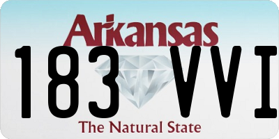 AR license plate 183VVI