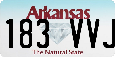 AR license plate 183VVJ