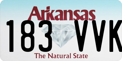 AR license plate 183VVK