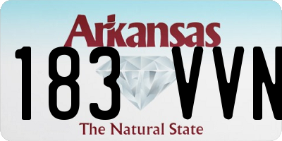 AR license plate 183VVN