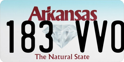 AR license plate 183VVO