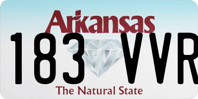 AR license plate 183VVR
