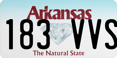AR license plate 183VVS