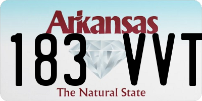 AR license plate 183VVT