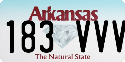 AR license plate 183VVV