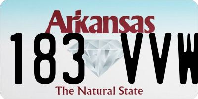 AR license plate 183VVW