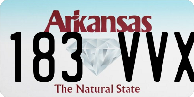 AR license plate 183VVX