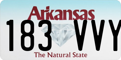 AR license plate 183VVY