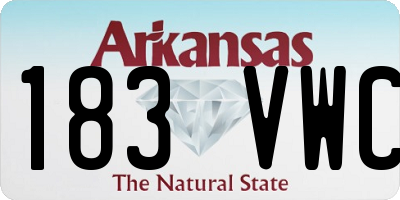 AR license plate 183VWC