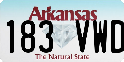 AR license plate 183VWD