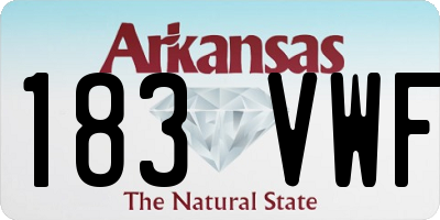 AR license plate 183VWF