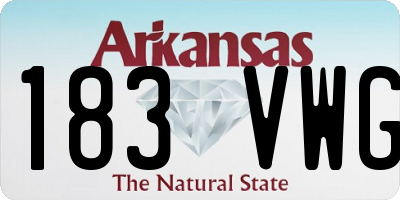 AR license plate 183VWG